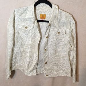 Ruby Rd. Petite Beige& white cover up NWOT 10P